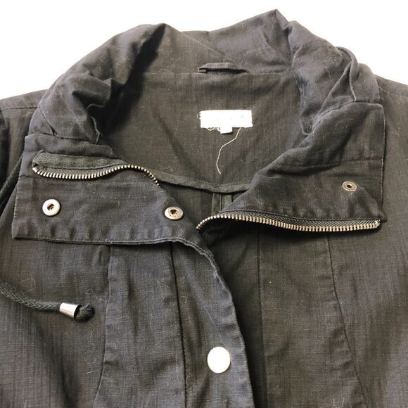 Mia Melon Black Lightweight Cotton Jacket Size Small - Picture 7 of 15